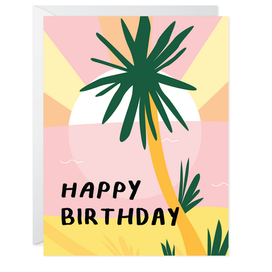 Sunset Birthday Card